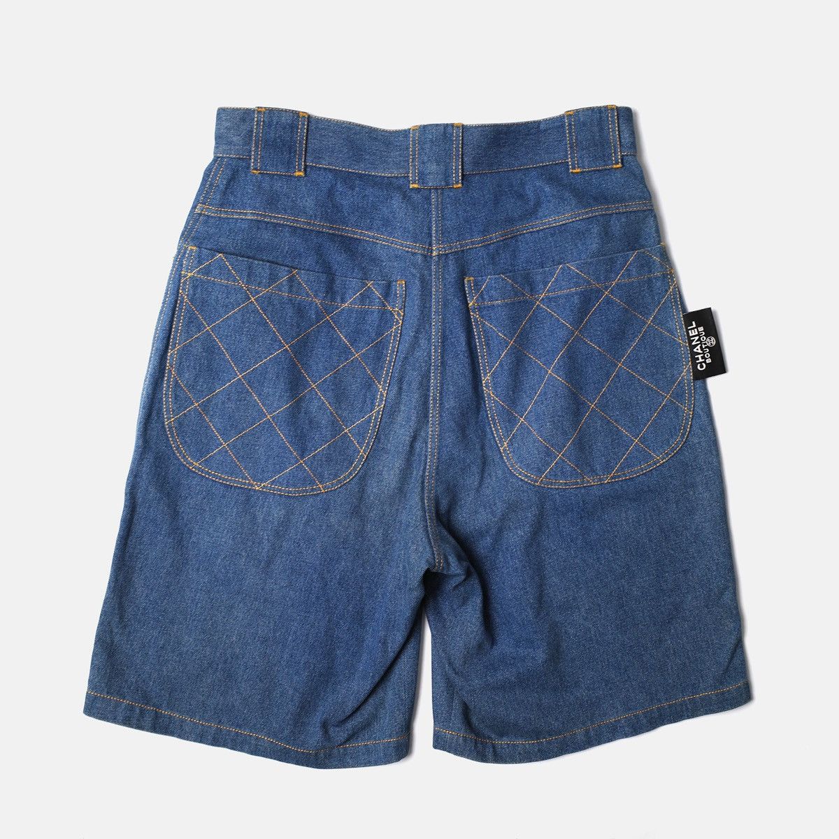 Chanel 1990-2000’s Chanel Contrasting Stitching Denim Shorts Size 36" / US 14 / IT 50 - 5 Thumbnail