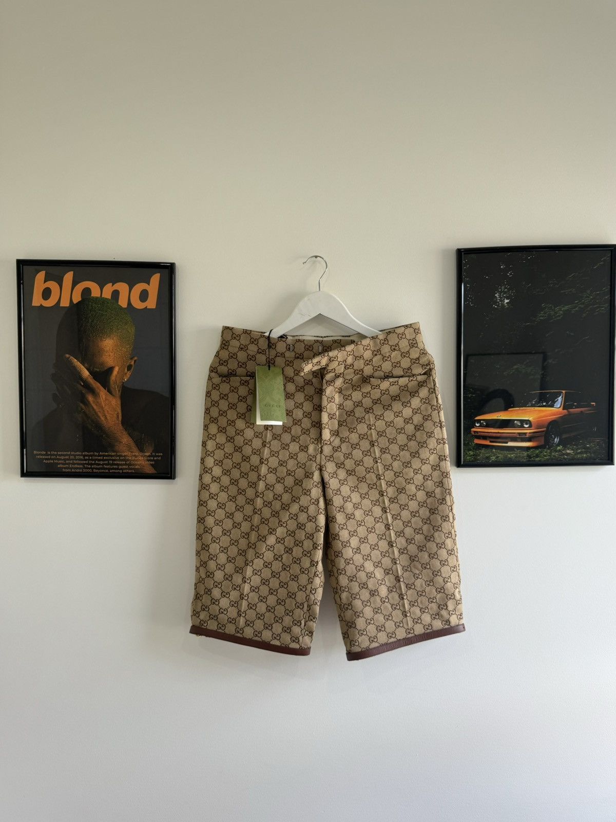 Image of Gucci GG Canvas Shorts in Camel, Men's (Size 30)