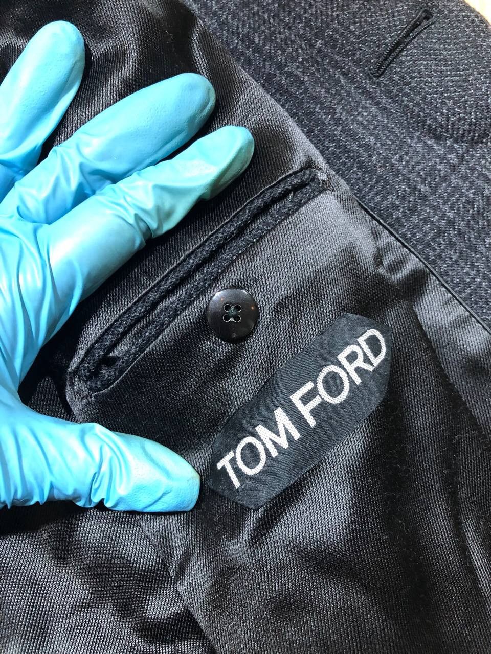 Tom Ford Tom Ford Gray Men Herringbone Pattern Wool Jacket COAT . Size US M / EU 48-50 / 2 - 2 Thumbnail