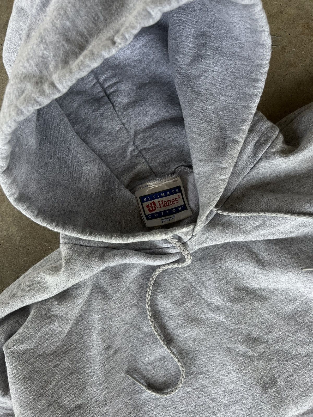 Russell Athletic × Vintage Vintage 90’s Hanes Heavyweight Grey Essential Sweater Hoodie Size US L / EU 52-54 / 3 - 2 Thumbnail