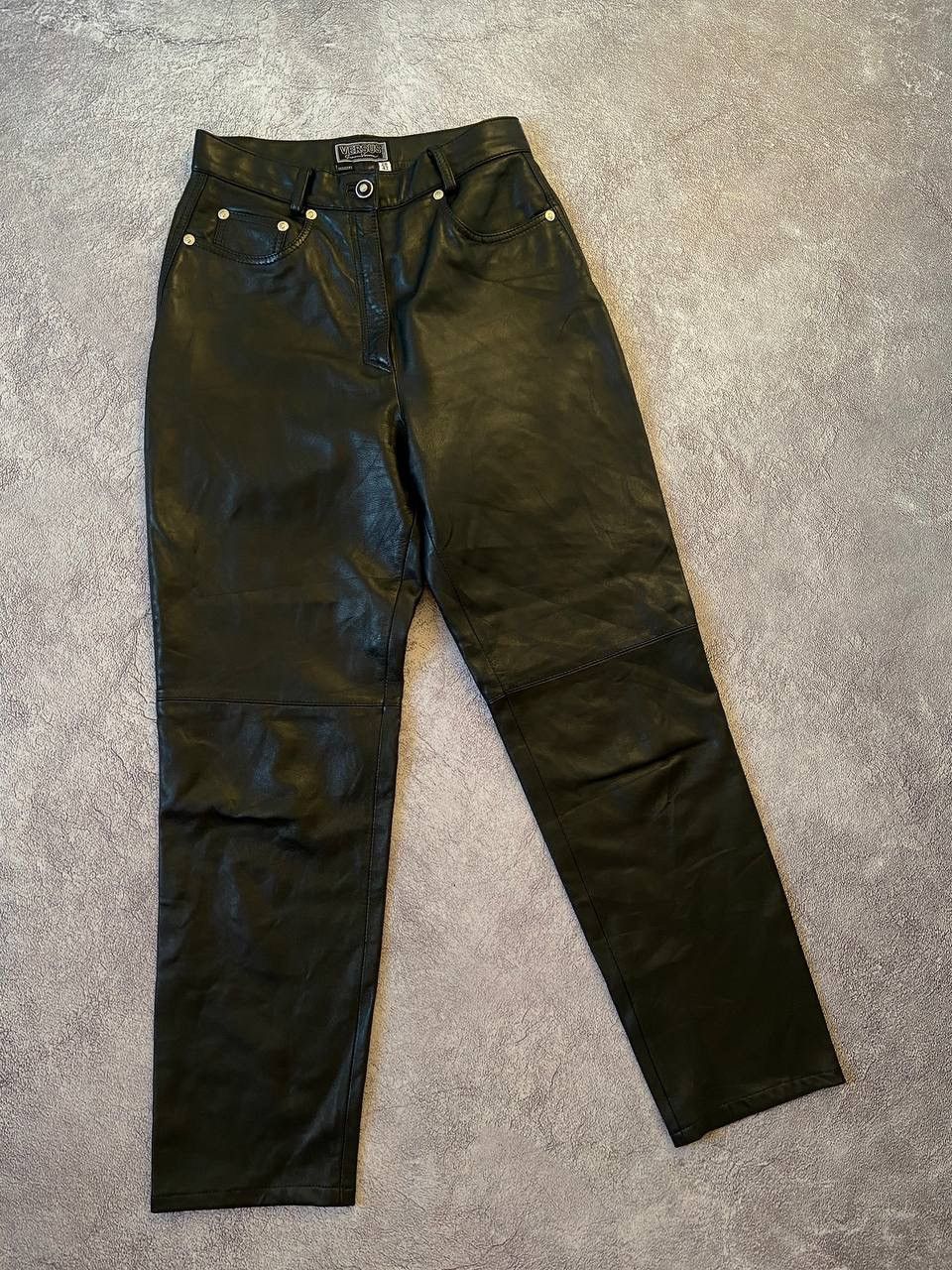 Versus Versace Versus Gianni Versace Vintage Leather Pants Iconic 90s women Size 28" / US 6 / IT 42 - 2 Thumbnail