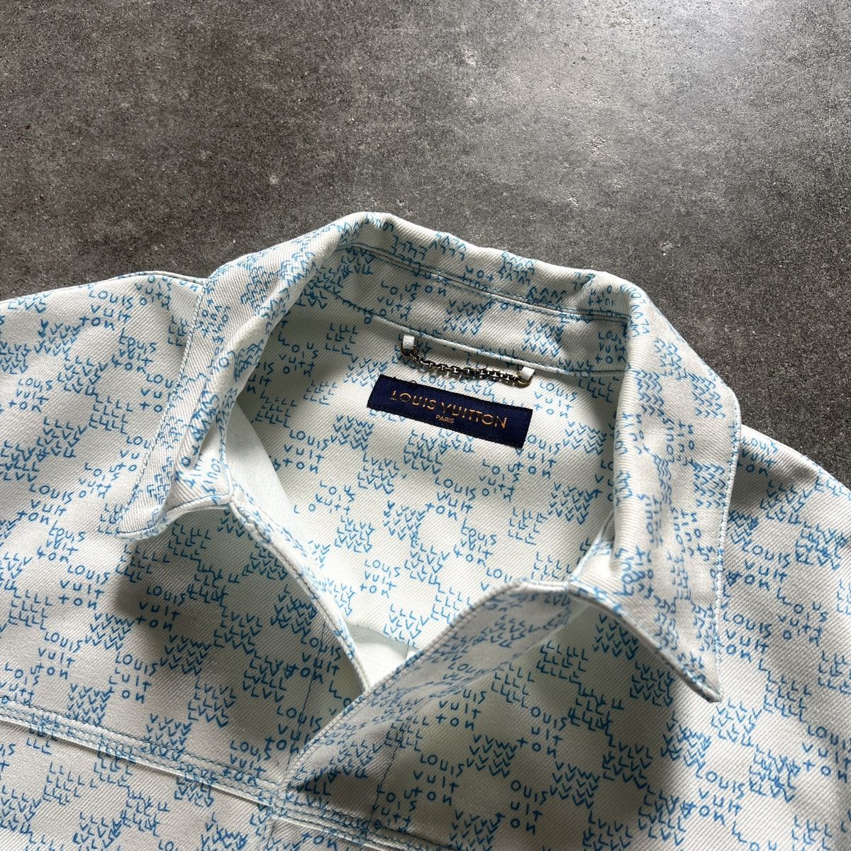 Louis Vuitton × Virgil Abloh 22AW Louis Vuitton Short Sleeve Denim Jacket Size US L / EU 52-54 / 3 - 5 Thumbnail