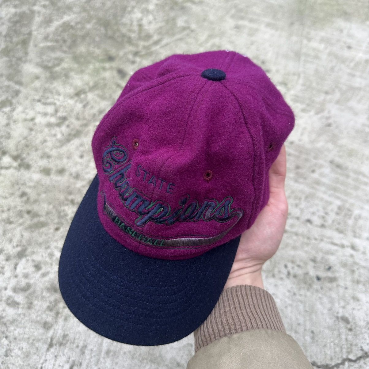 Champion Vintage The State Champions Baseball GF Cap Hat Y2K 90s USA Size ONE SIZE - 6 Thumbnail