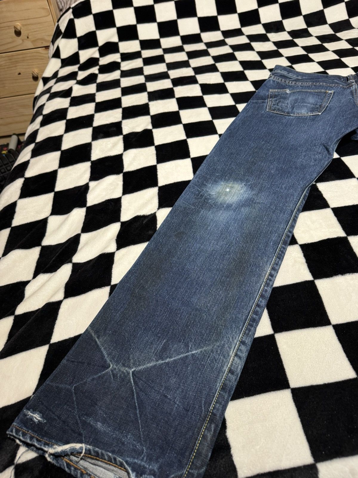 Prps RARE $638 SELVEDGE JAPAN DISTRESSED JEANS DENIM Size US 33 - 8 Thumbnail