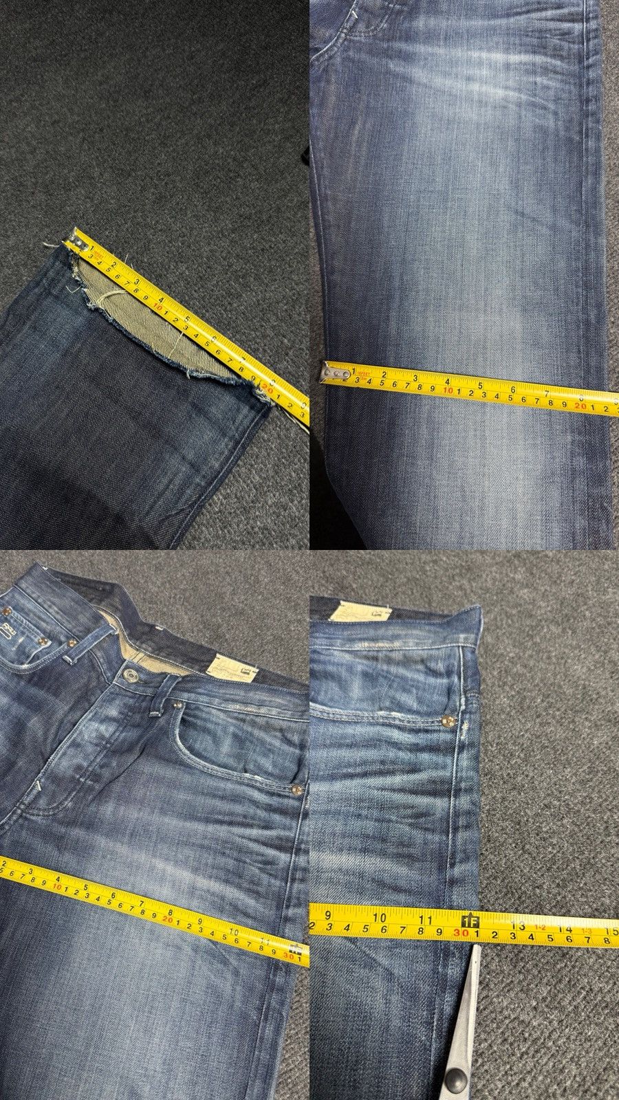 G-Star 00s G-Star RAW 3301 Distressed Hem LGB Opium Punk Jeans Y2K Size US 32 / EU 48 - 20 Thumbnail