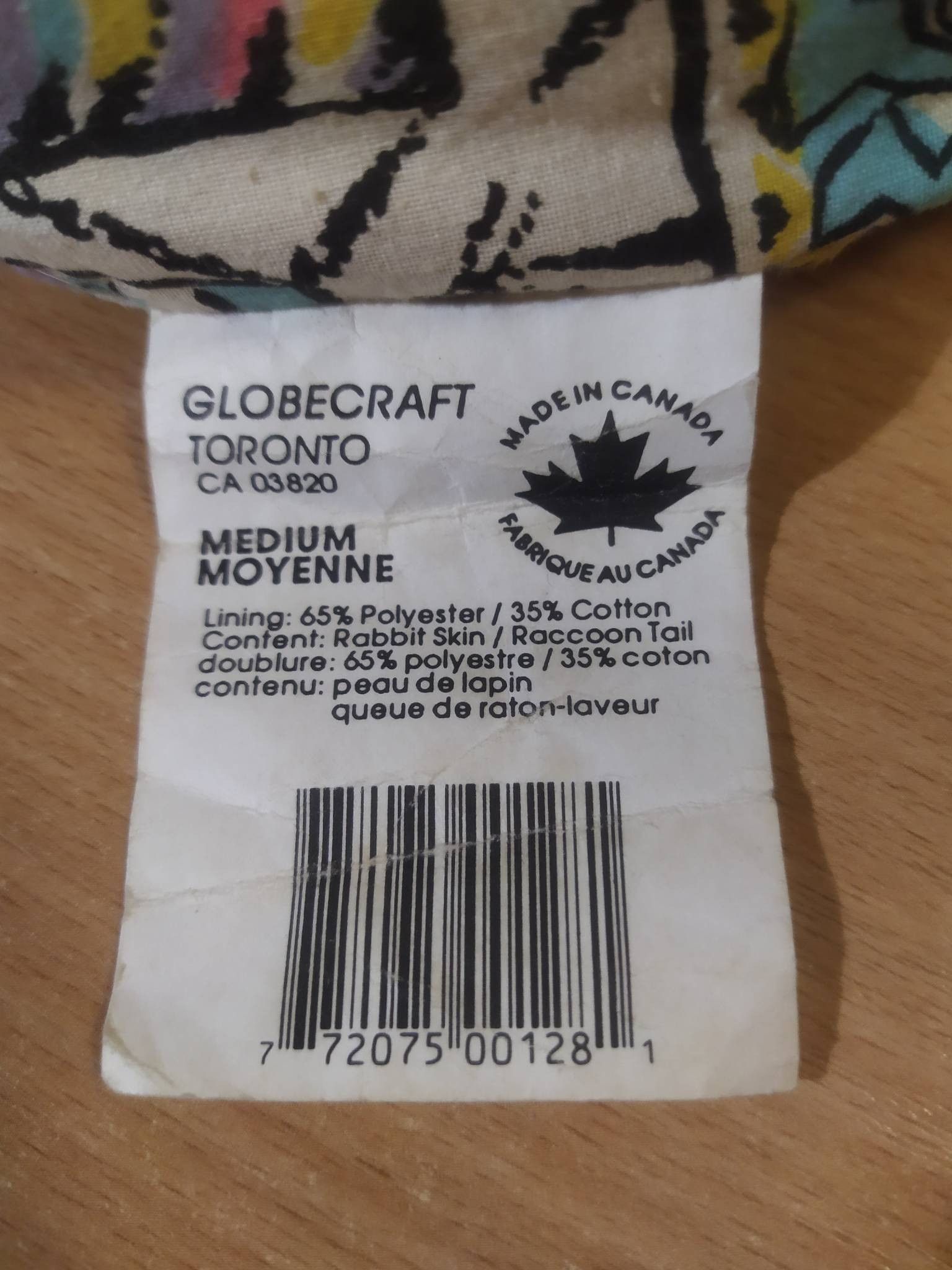 Vintage Fur hat 'Coonskin Cap', Canada. Size ONE SIZE - 7 Thumbnail