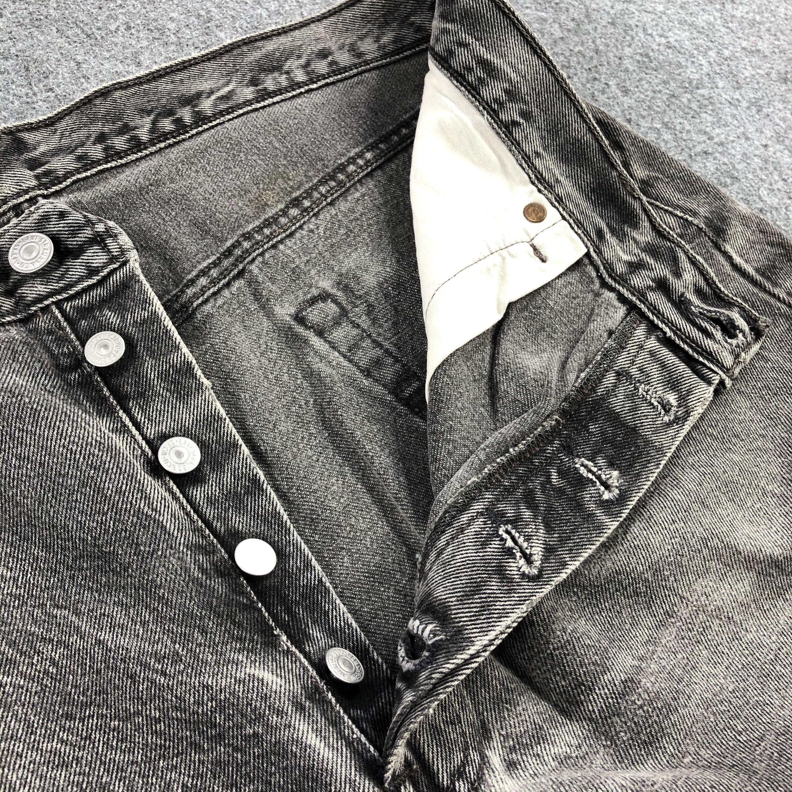 Levi's 90s Vintage Ripped Levis 501 Earth Tone Jeans-J1568 Size US 37 - 9 Thumbnail