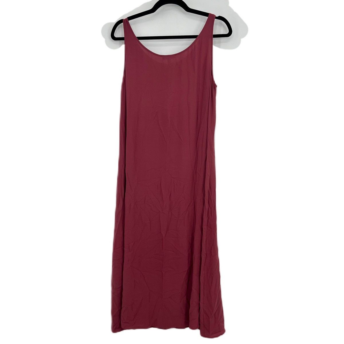 Eileen Fisher Eileen Fisher 100% Silk Sleeveless Tank Midi Dress Plum M Size M / US 6-8 / IT 42-44 - 2 Thumbnail
