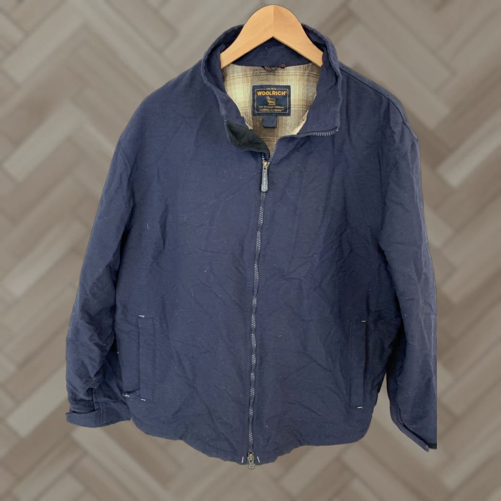 Vintage VINTAGE Woolrich Jacket Navy Blue Mens XL Full Zip Woolrich Jacket Blue Full Zip 80s? 90s? Wait. Size US XL / EU 56 / 4 - 1 Thumbnail