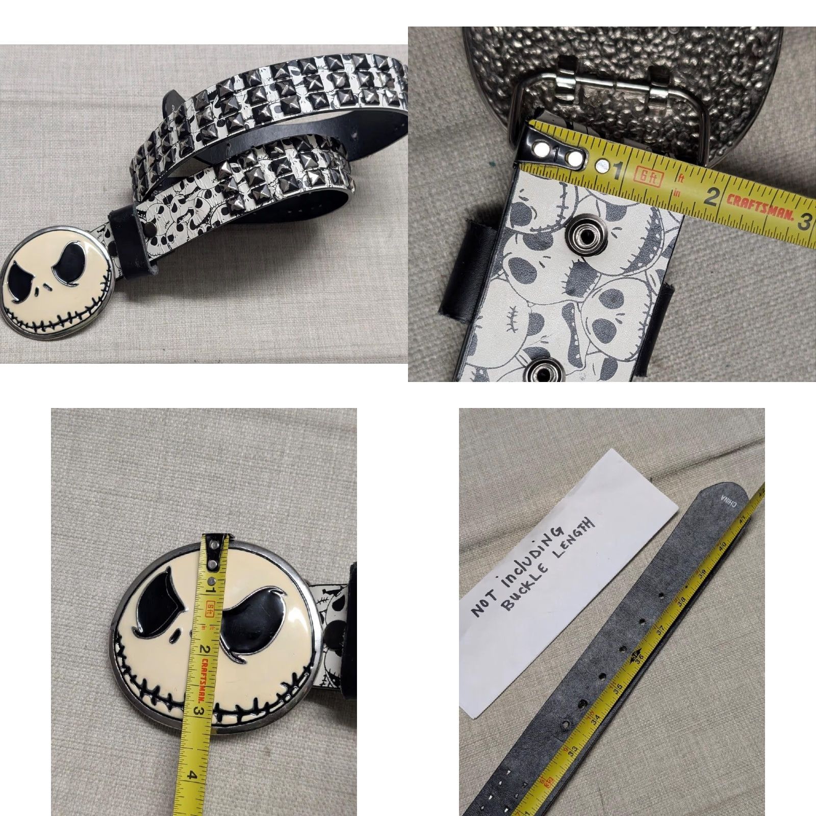 Disney VINTAGE Disney Y2K STUDDED belt 36 bonded leather Western belt Men Mens 36 Nightmare Before Christmas Size 36 - 10 Thumbnail