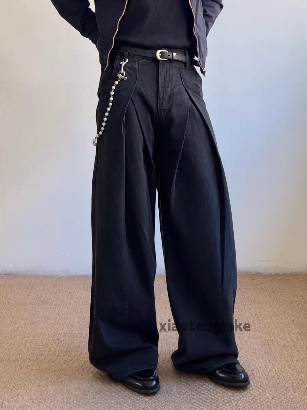 Jean Custom faded loose baggy flared pleated yuppie jeans Size US 32 / EU 48 - 4 Thumbnail