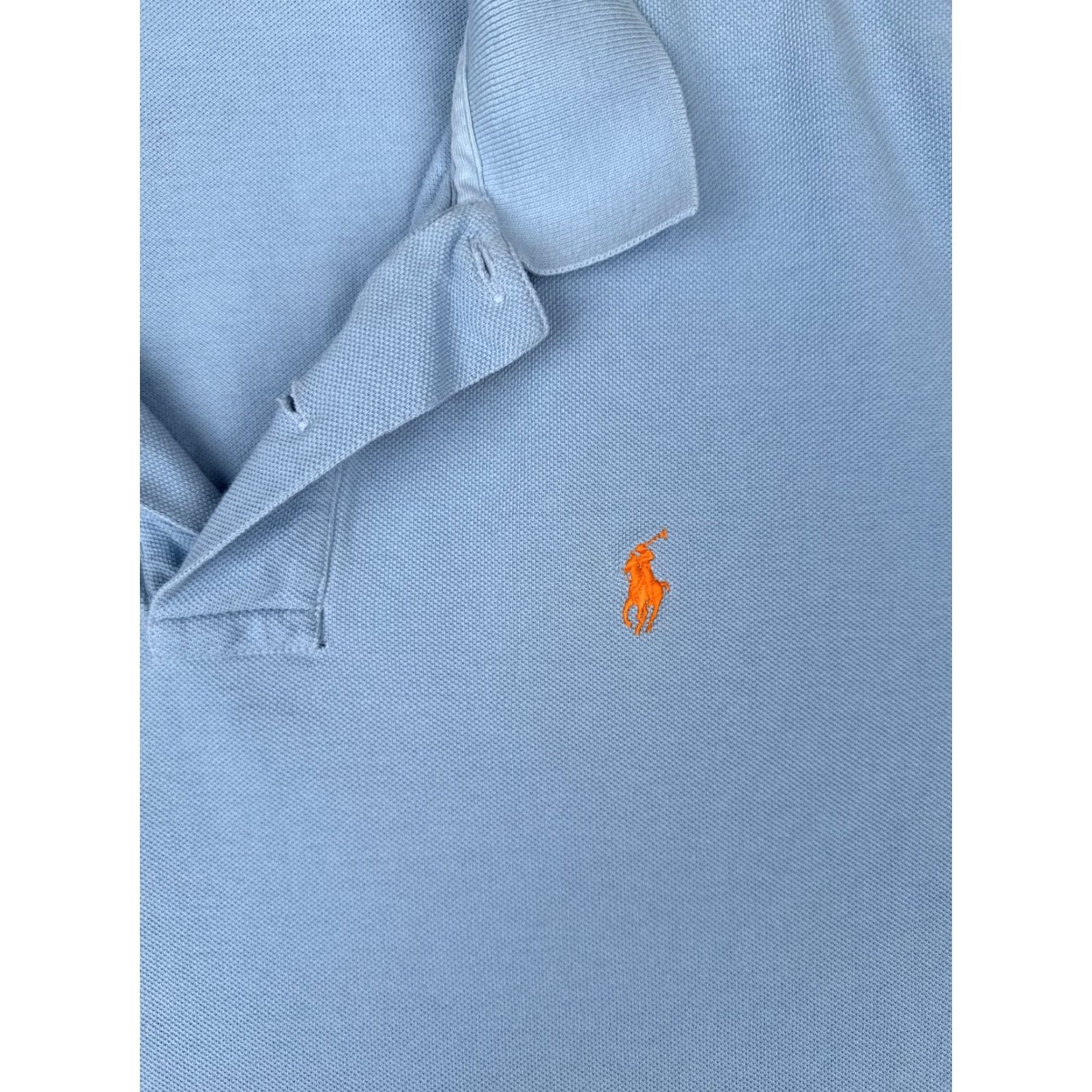 Ralph Lauren VINTAGE Ralph Lauren Polo Shirt Men L Blue 100% Cotton Short Sleeve Polo Shirt Mens Modern American Sports Shirt Size US L / EU 52-54 / 3 - 6 Thumbnail