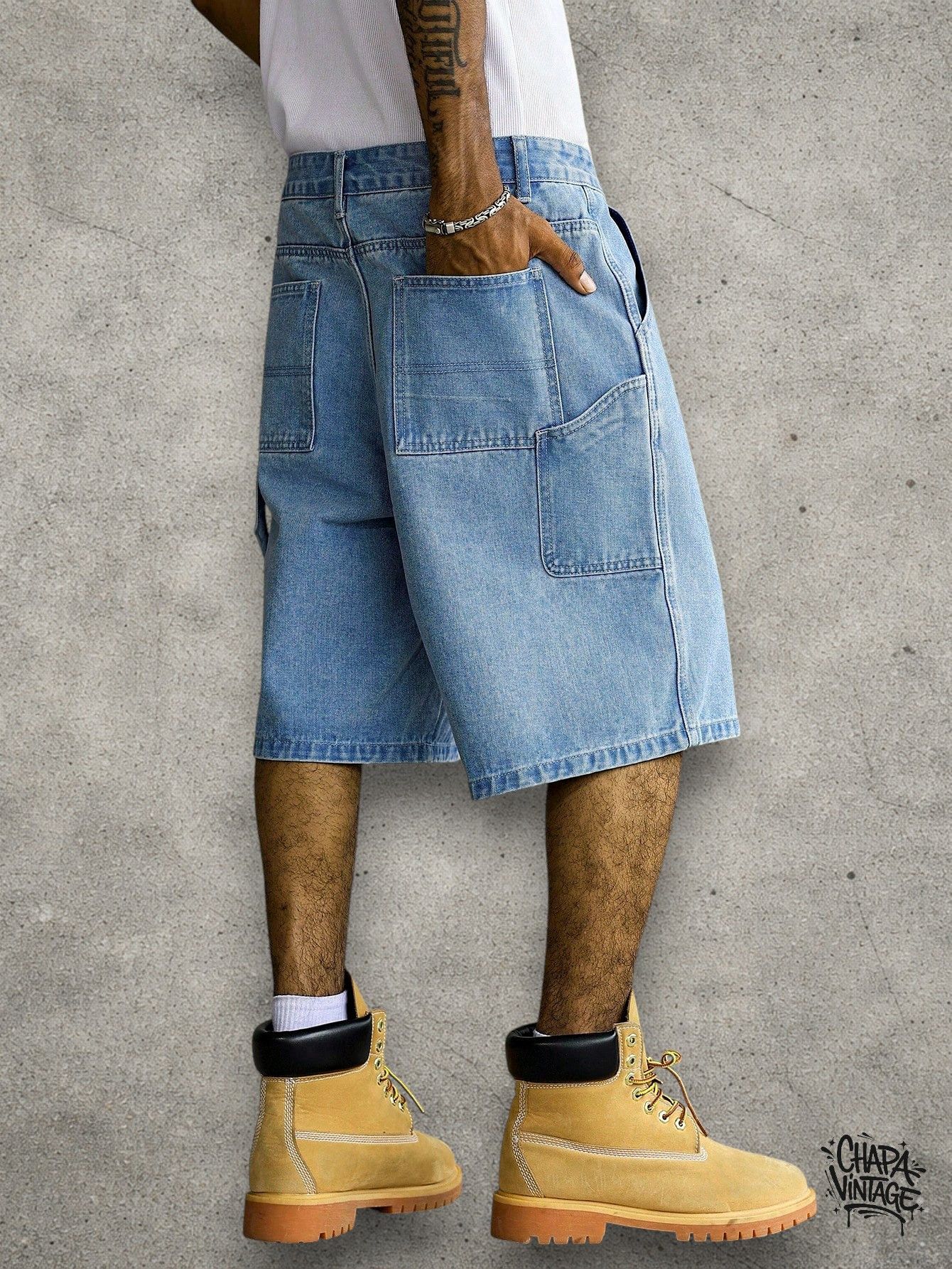 Japanese Brand Cargo light blue shorts Size US 32 / EU 48 - 4 Thumbnail
