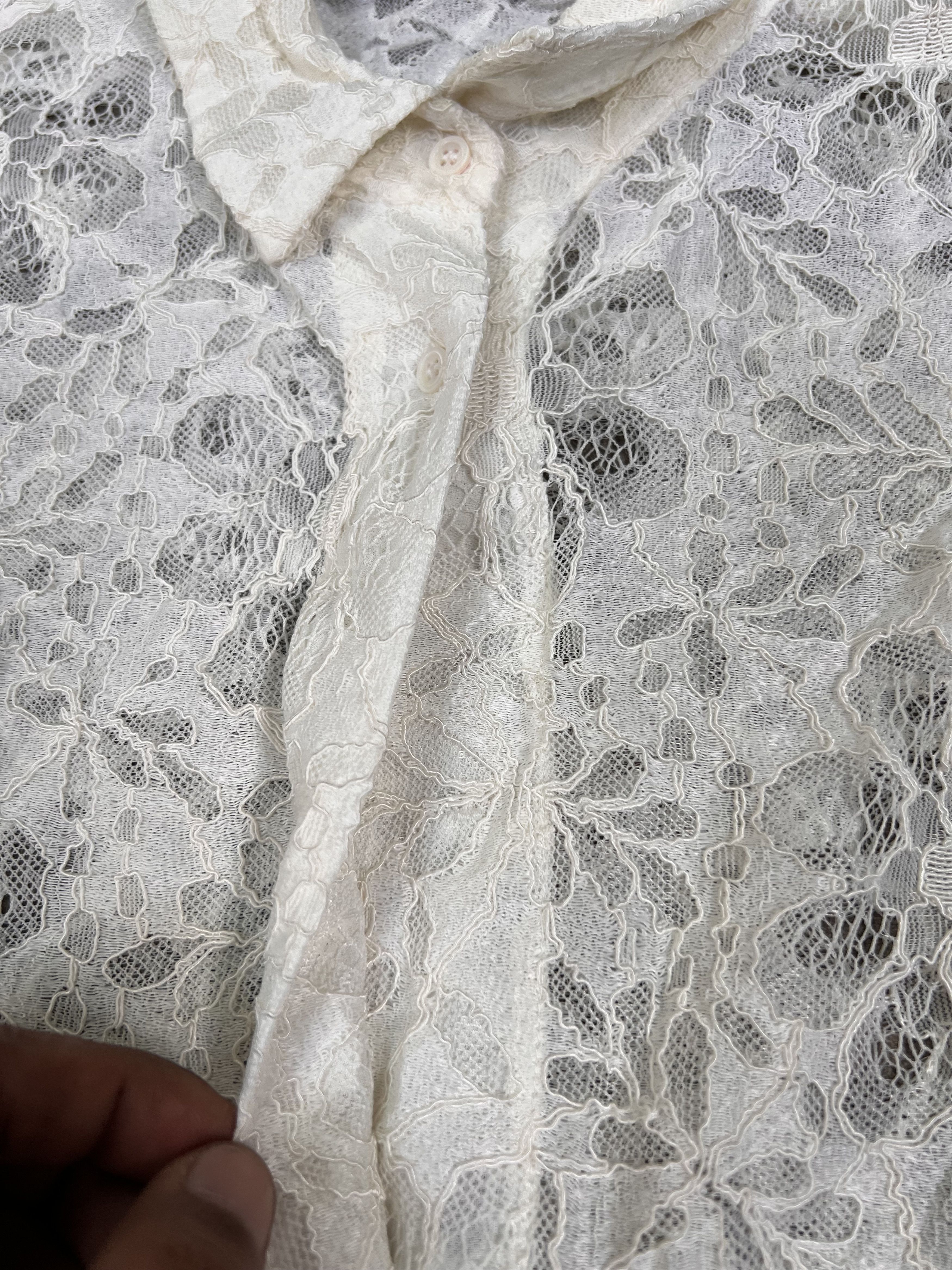 Sandro sandro ecru long lace sleeve blouse Size M / US 6-8 / IT 42-44 - 4 Thumbnail