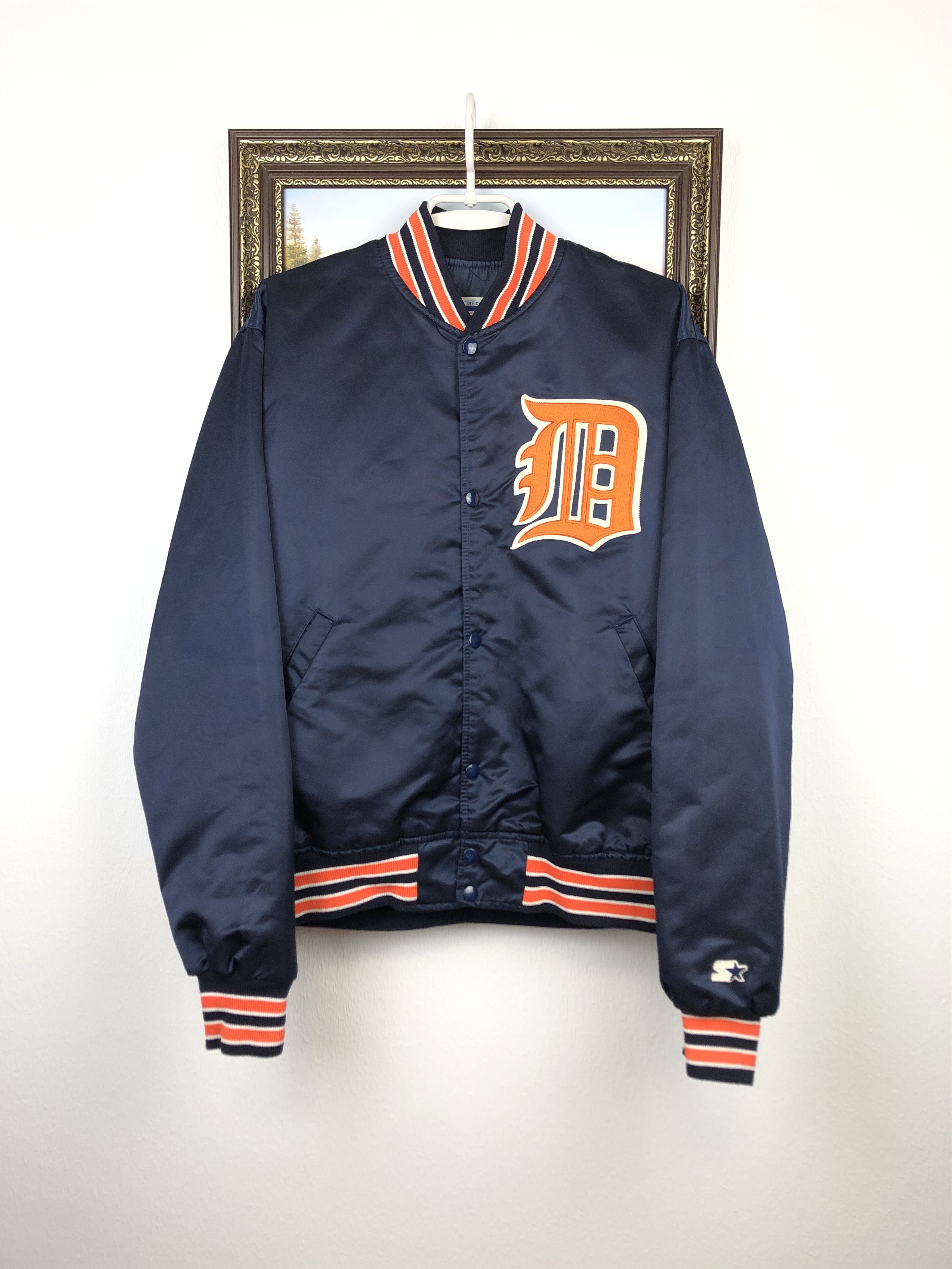 Vintage 90's Starter Detroit Tigers MLB Satin Jacket Bomber