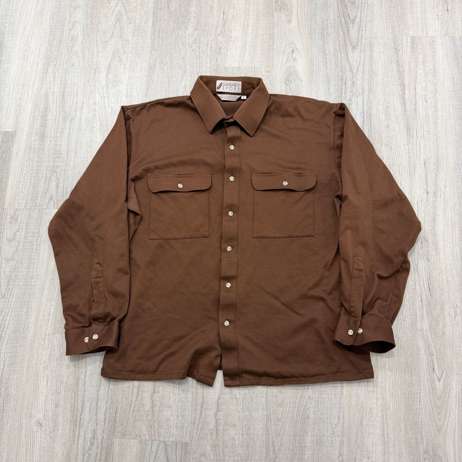 Vintage Vintage Sansabelt Sport Long Sleeve Button Shirt Men's Large Size US L / EU 52-54 / 3 - 1 Thumbnail