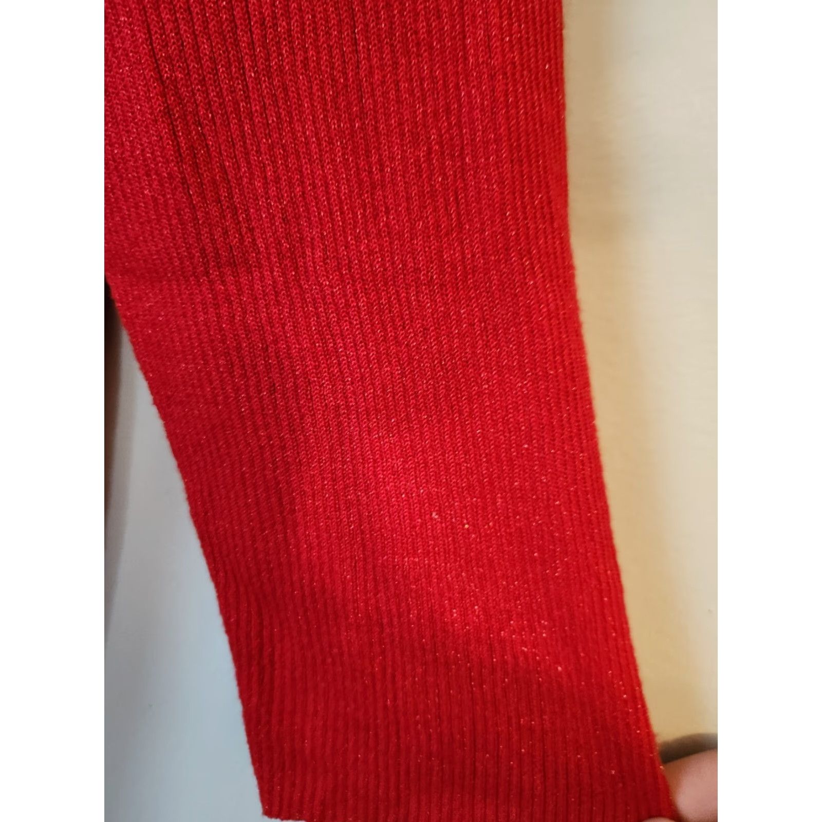 Vintage Lane Bryant Red Metallic 3/4 Sleeve Lightweight Sweater Top 14/16 Plus Womens Pullover Casual Knit Top Size XL / US 12-14 / IT 48-50 - 5 Thumbnail