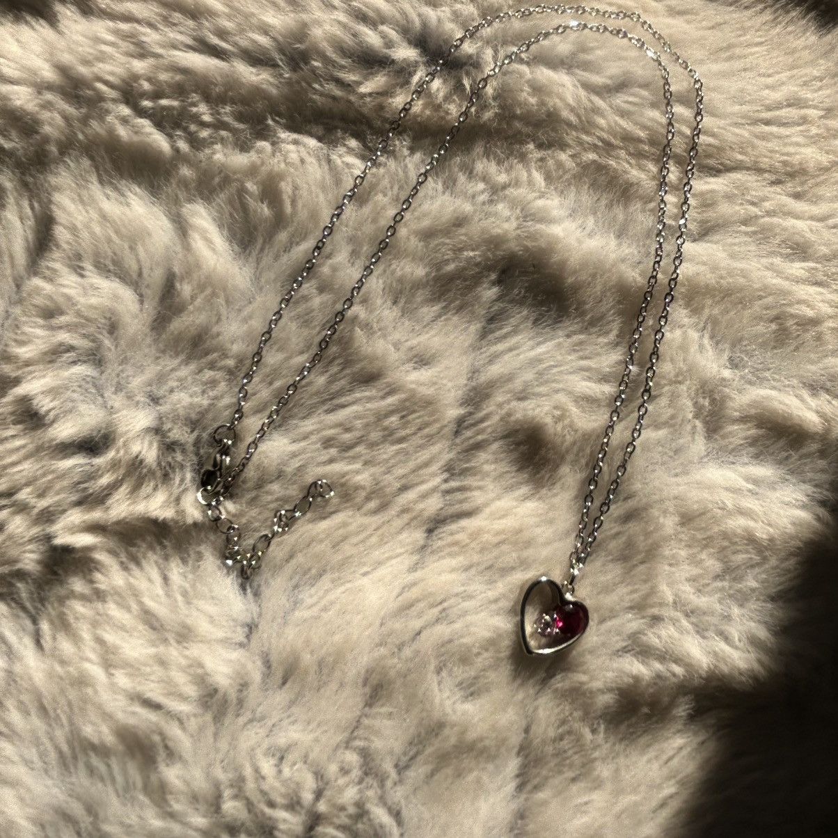 Vintage Handcrafted faceted glass crystal heart pendant necklace Size ONE SIZE - 5 Thumbnail