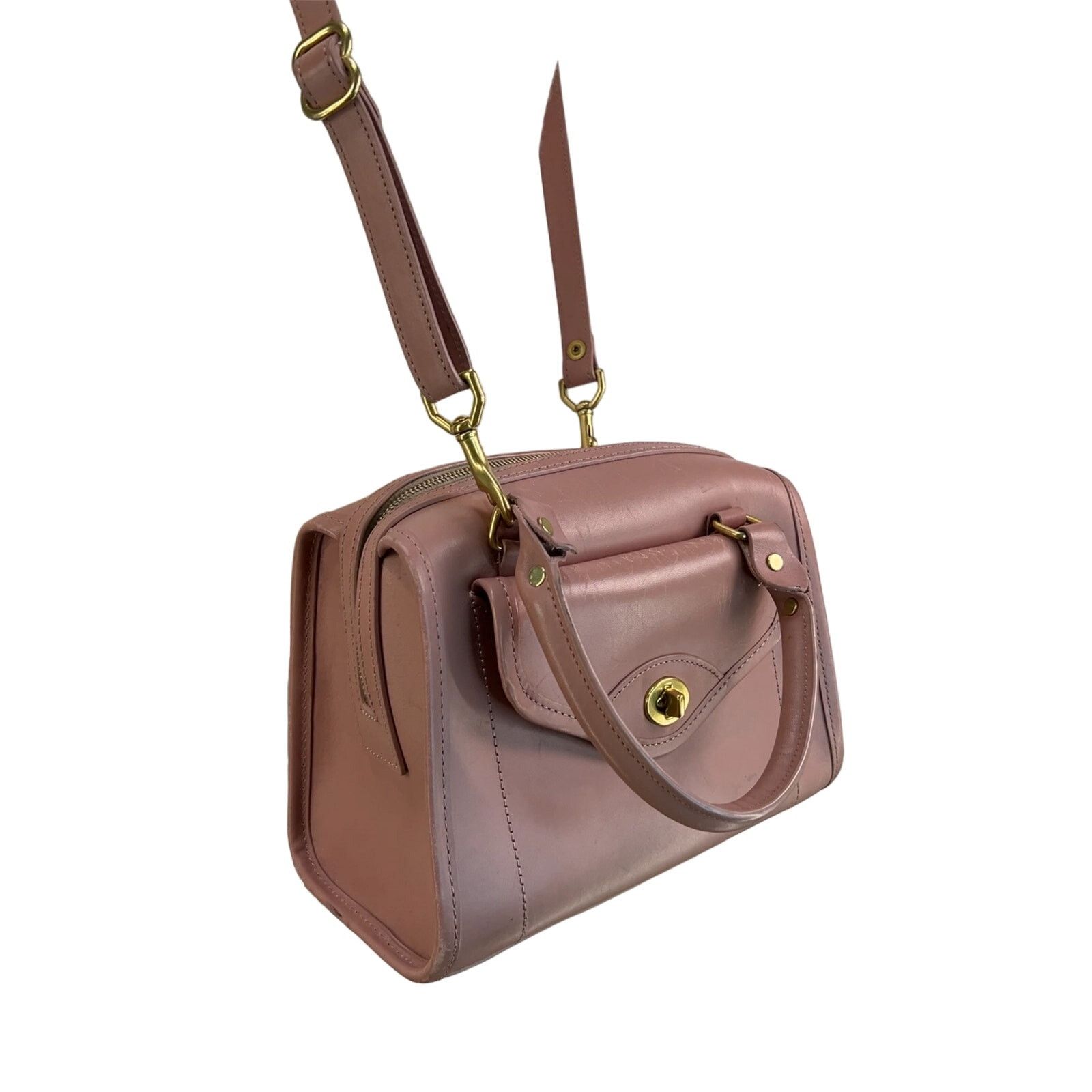J.W. Hulme Co. J.W. Hulme Juno Pink Leather Satchel Handbag Purse Size ONE SIZE - 12 Thumbnail