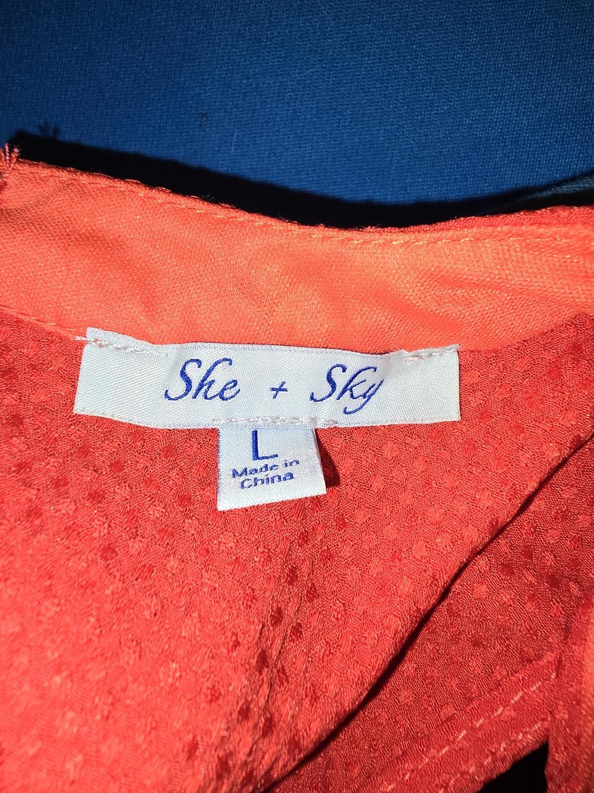 Designer Stylish She + Sky Red Dress - Women's Size L Size L / US 10 / IT 46 - 2 Thumbnail