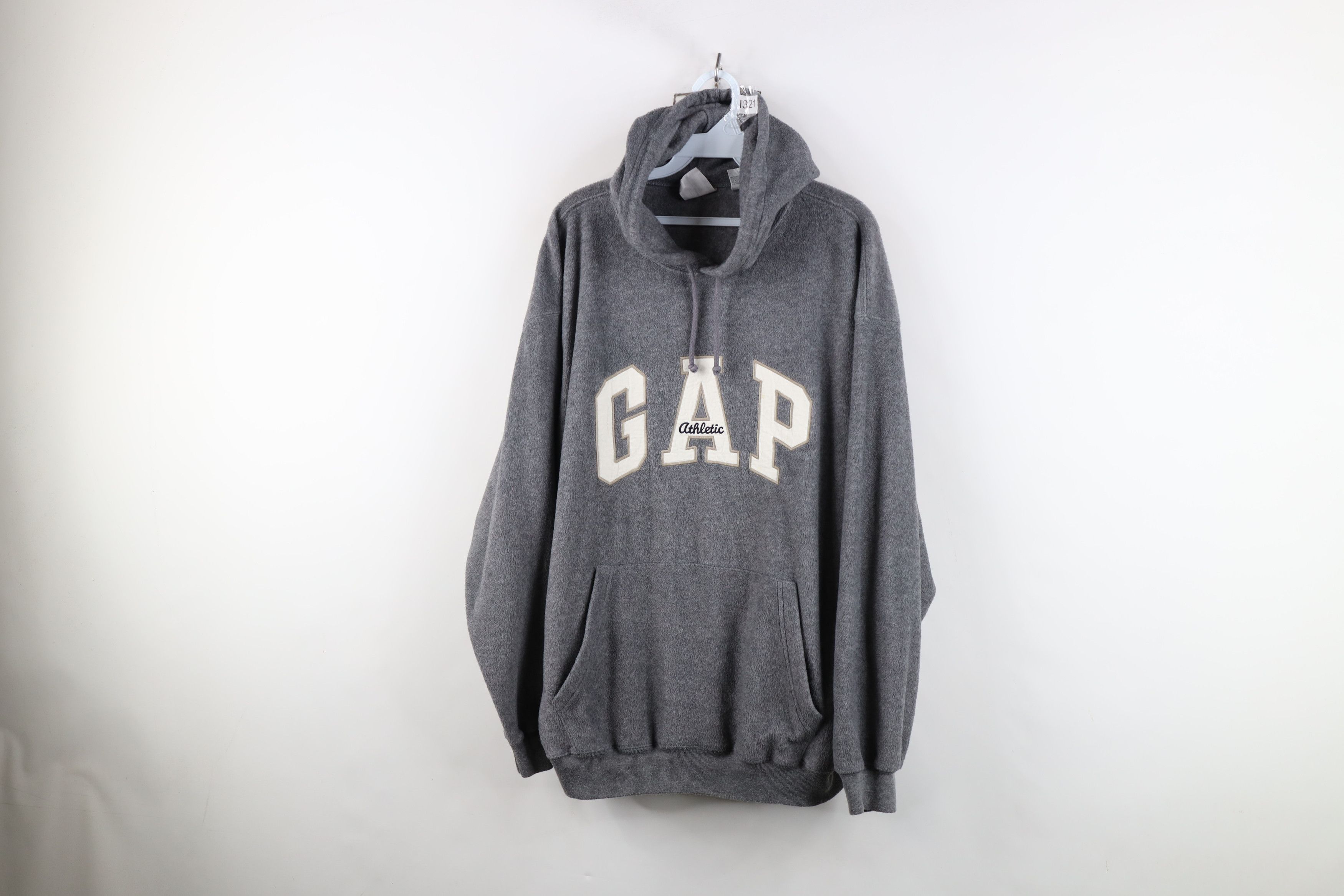Gap Vintage 90s Gap Athletic Baggy Fleece Hoodie Sweatshirt Size US L / EU 52-54 / 3 - 1 Thumbnail