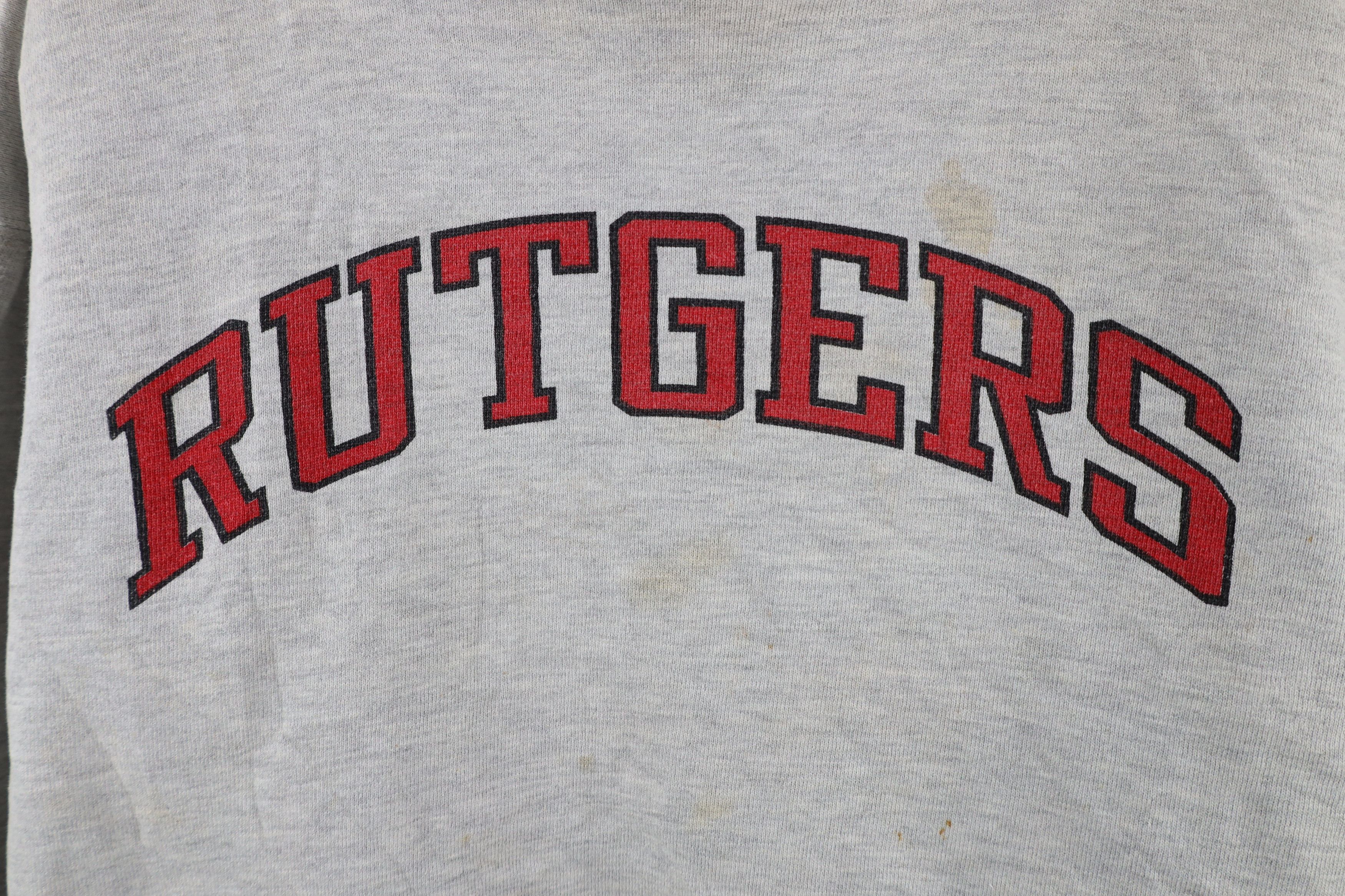 Champion × Vintage Vintage 80s Champion Reverse Rutgers University Sweatshirt Size US XL / EU 56 / 4 - 4 Thumbnail