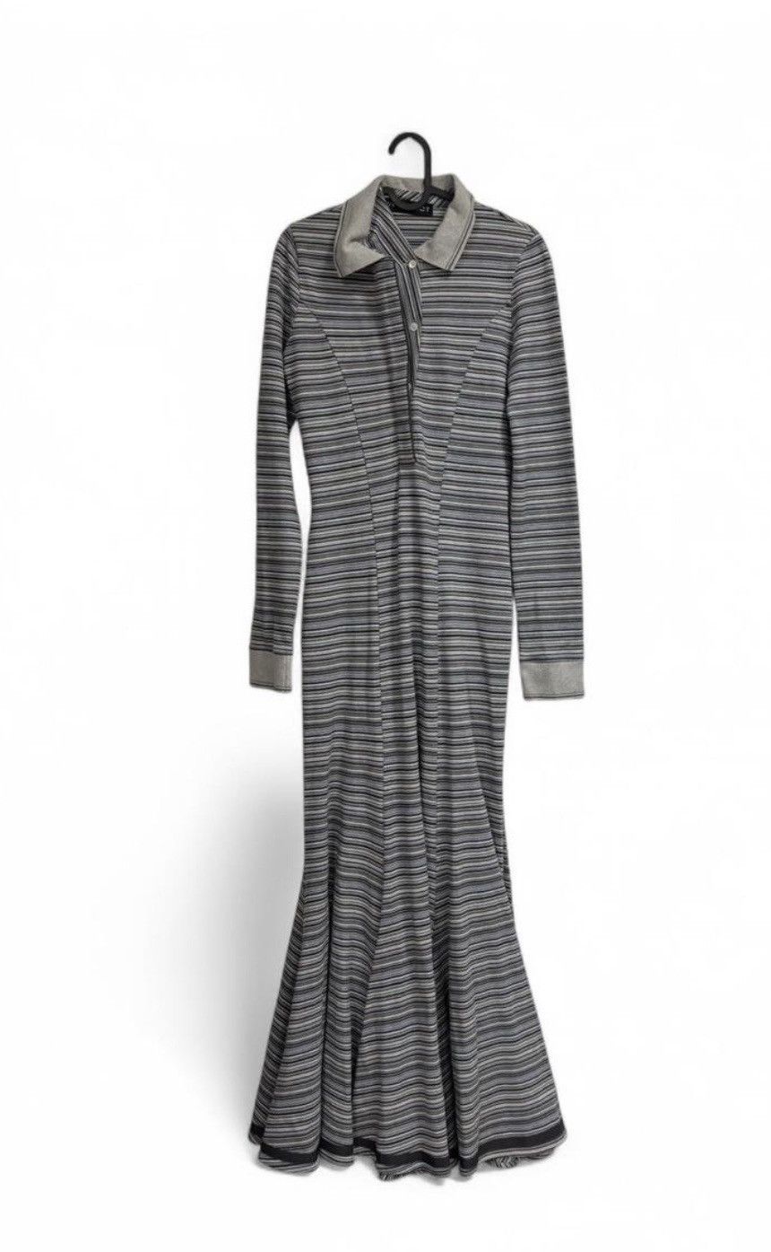 Y/Project Y/Project Blue/Grey Striped Polo Dress Size XS / US 0-2 / IT 36-38 - 4 Thumbnail