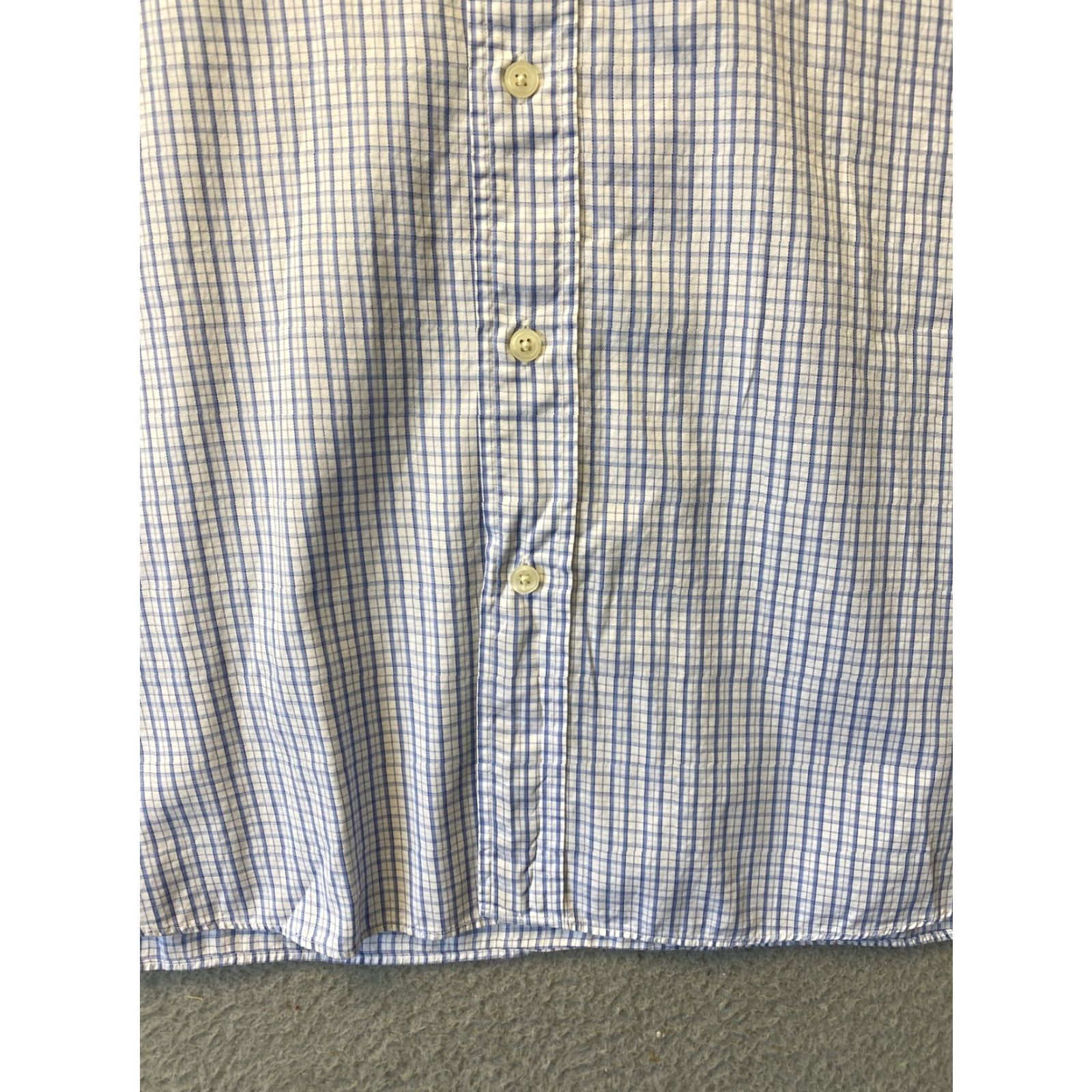 J.Crew J.CREW Button-Up Shirt Mens XL 17-17.5 Blue Check Plaid Casual / 108-31 Size US XL / EU 56 / 4 - 2 Thumbnail
