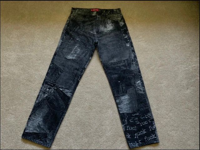Supreme Supreme archive jacquard denim jeans size 30 | Grailed