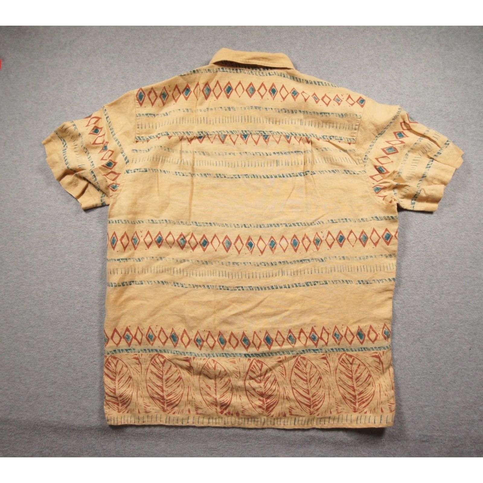 The Territory Ahead The Territory Ahead Shirt Mens Medium Yellow Button Down Linen Southwestern Size US M / EU 48-50 / 2 - 5 Thumbnail