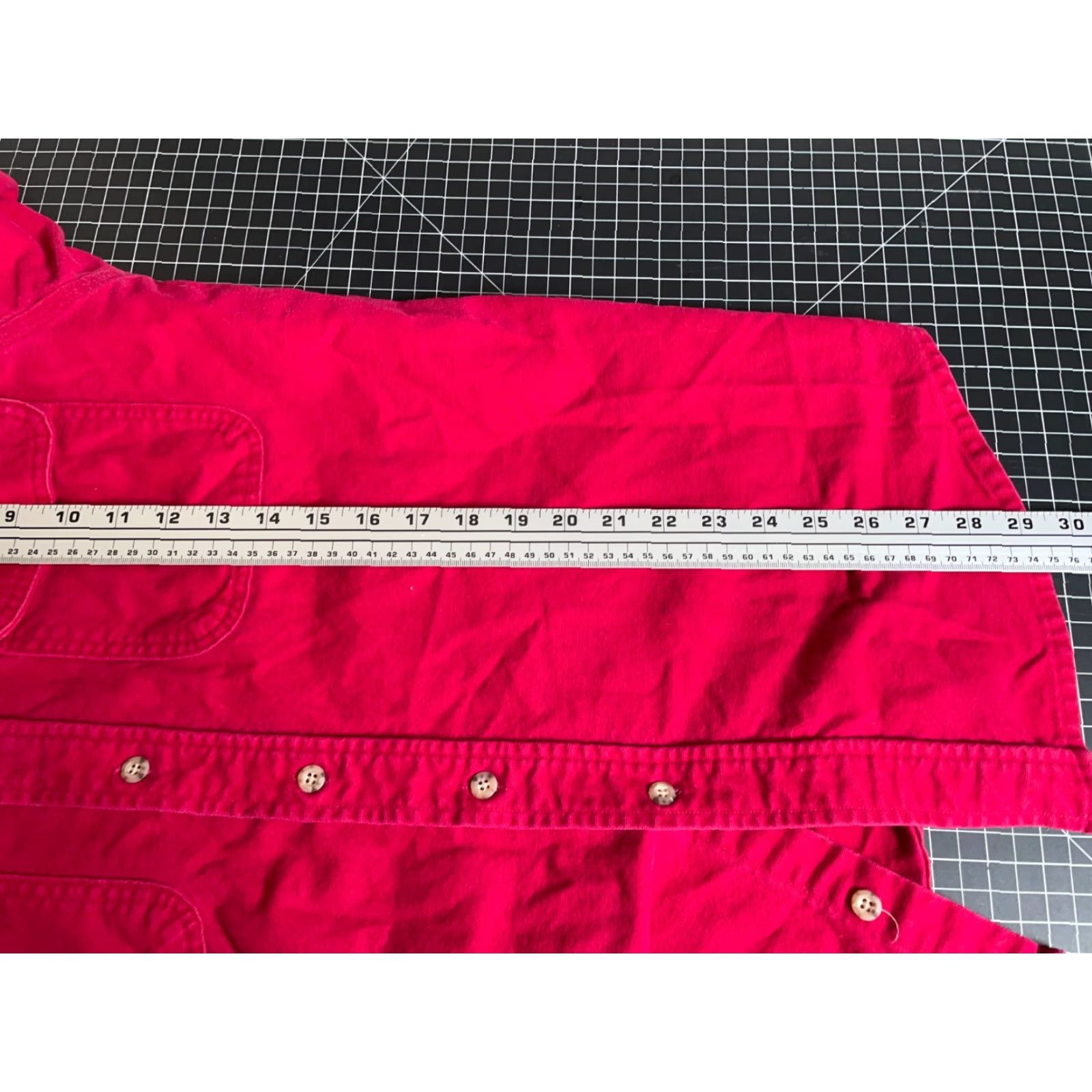 Carhartt VINTAGE Carhartt Shirt Chamois Cloth Button-Up Long Sleeve Collared 90s Grunge Red Men M Size US M / EU 48-50 / 2 - 6 Thumbnail