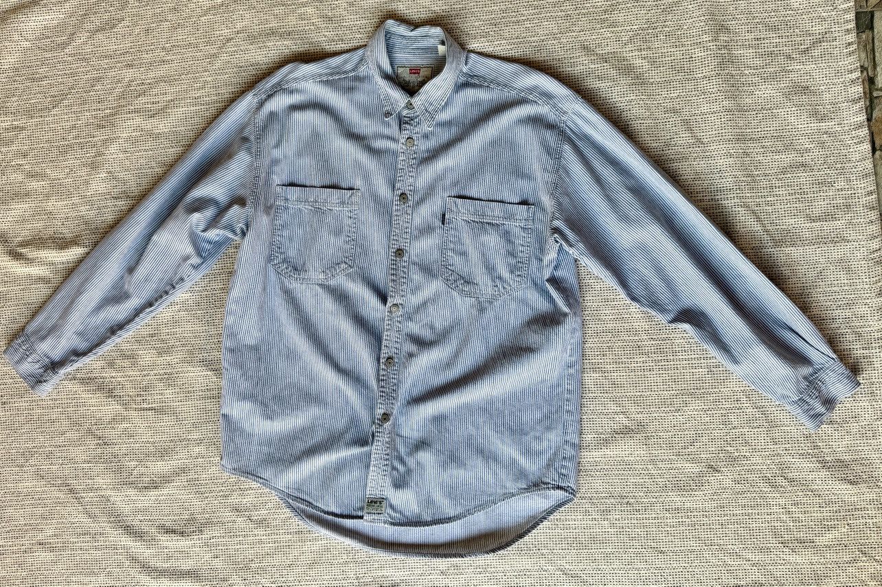 Levi's Levi's Strauss striped Authentic Jeans Wear shirt Size US L / EU 52-54 / 3 - 2 Thumbnail
