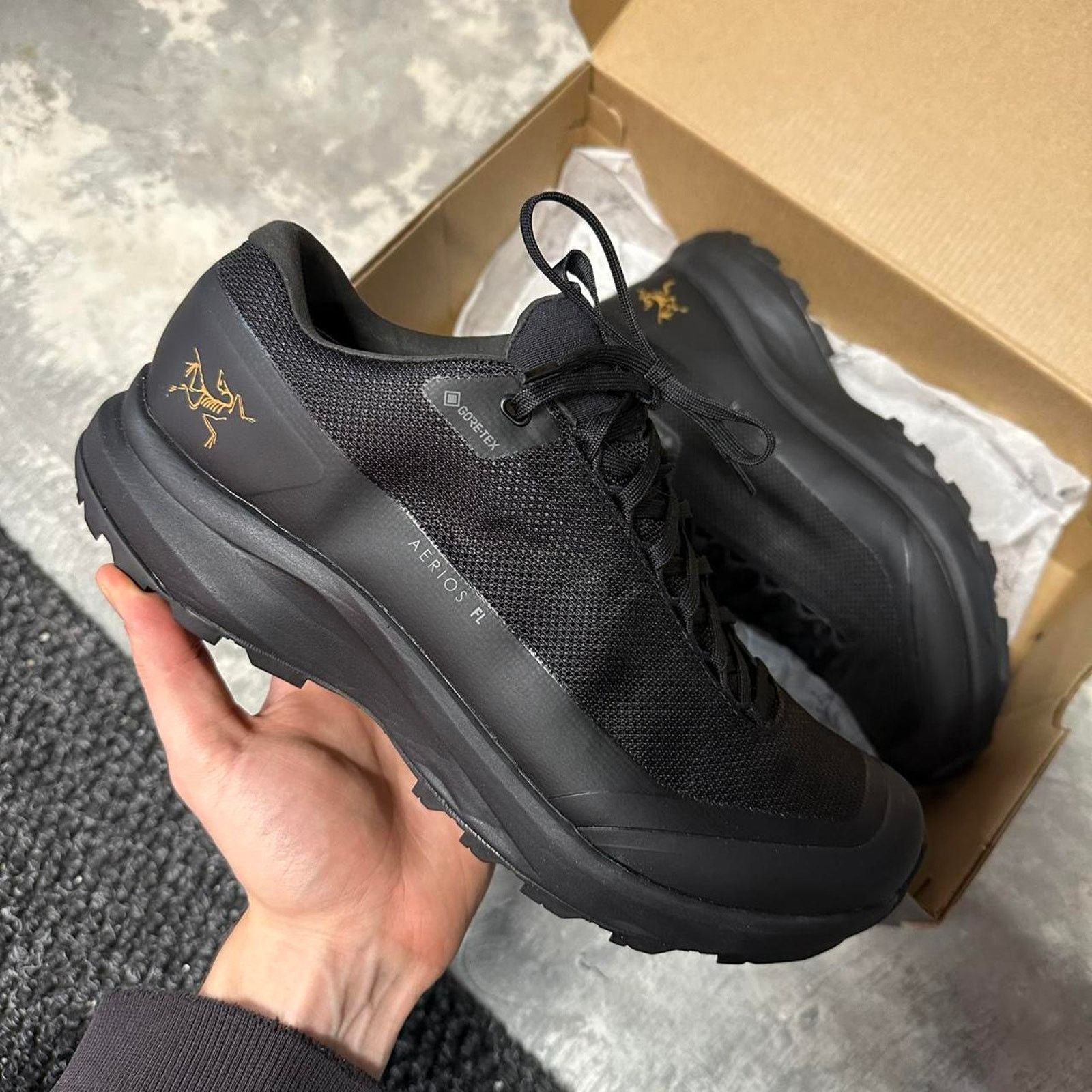 Arc'teryx Arc’teryx Black Aerios FL 2 GTX Goretex Hiking Trail Shoes Size US 8.5 / IT 38.5 - 1 Thumbnail