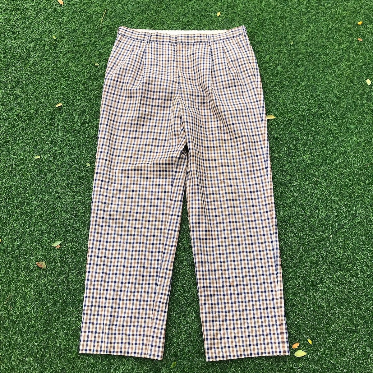 Aquascutum × Other UK × Vintage Aquascutum of london Winster Club Check Trouser Long Pants Size US 34 / EU 50 - 2 Thumbnail