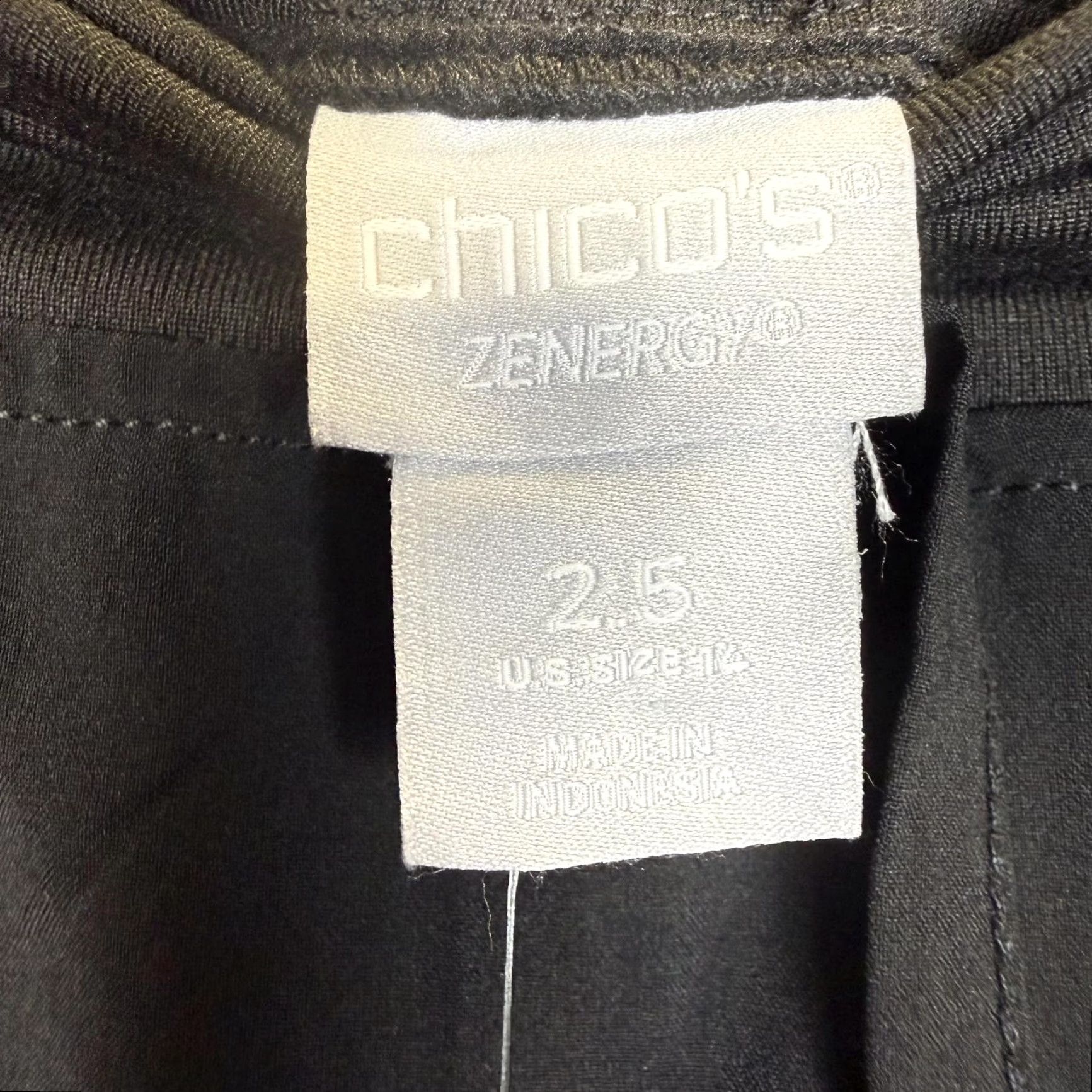 Vintage Chico's Pants Zen Sport Wide Leg Jeans Black 14 Women Size 14 Regular Mens? Womens Size 36" / US 14 / IT 50 - 2 Thumbnail