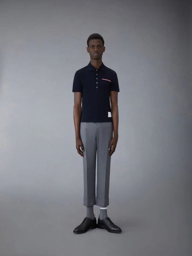 Thom Browne Thom Browne - Pique Pocket Polo Size US S / EU 44-46 / 1 - 13 Thumbnail