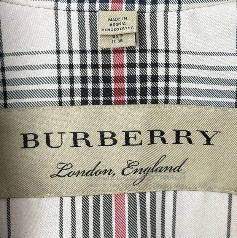 Burberry Burberry M Size Color-Block Cotton Blend Trench Coat. Size M / US 6-8 / IT 42-44 - 4 Thumbnail