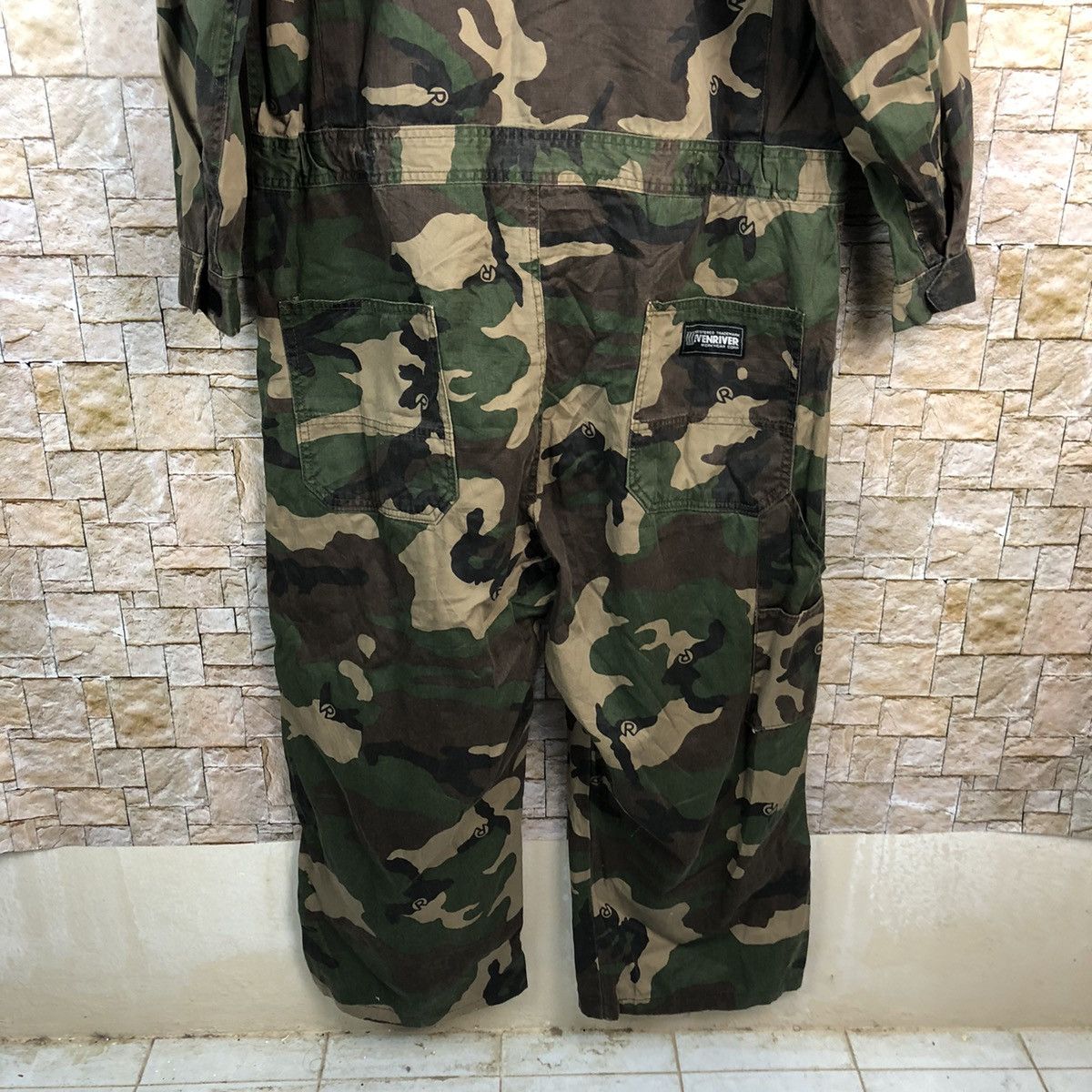 Japanese Brand Even River Green Camo Coveralls vintage japan #A553 Size US 38 / EU 54 - 21 Thumbnail