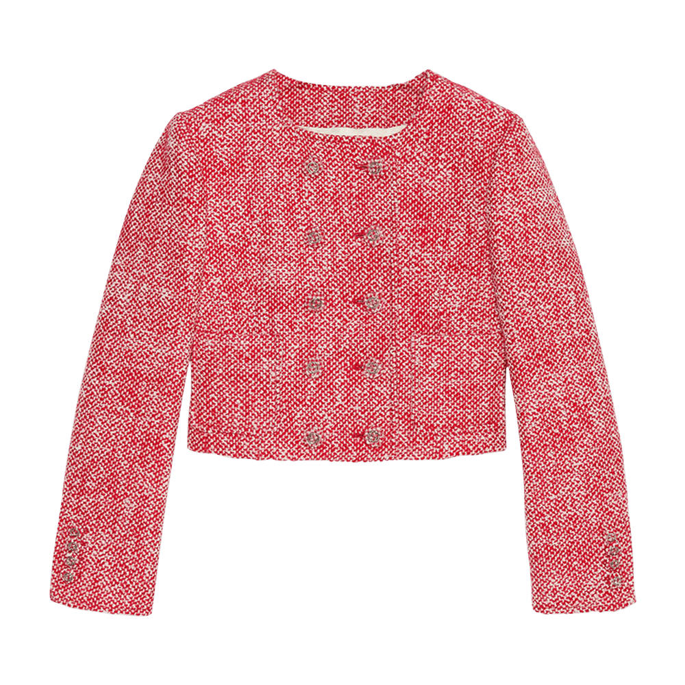Gucci o1la5ras0526 Tweed Jacket in Pink Size M / US 6-8 / IT 42-44 - 1 Thumbnail