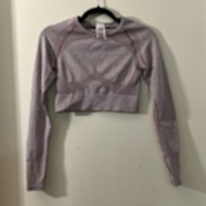 Gymshark Gymshark Long Sleeve Cropped Top Back Keyhole Purple SZ M Size M / US 6-8 / IT 42-44 - 1 Thumbnail