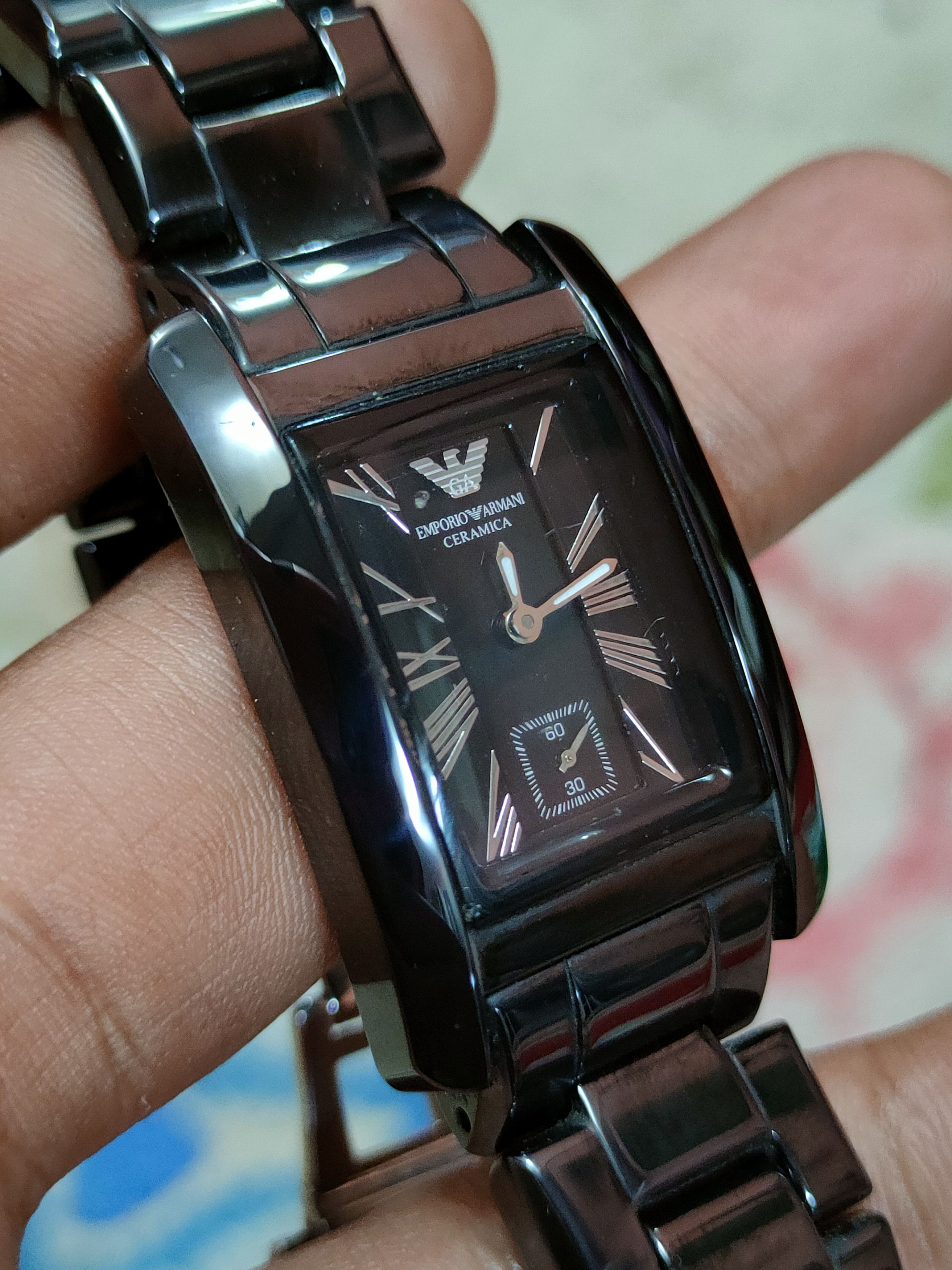 Emporio Armani × Vintage Emporio Armani ceramic black vintage watch #dumoh Size ONE SIZE - 14 Thumbnail