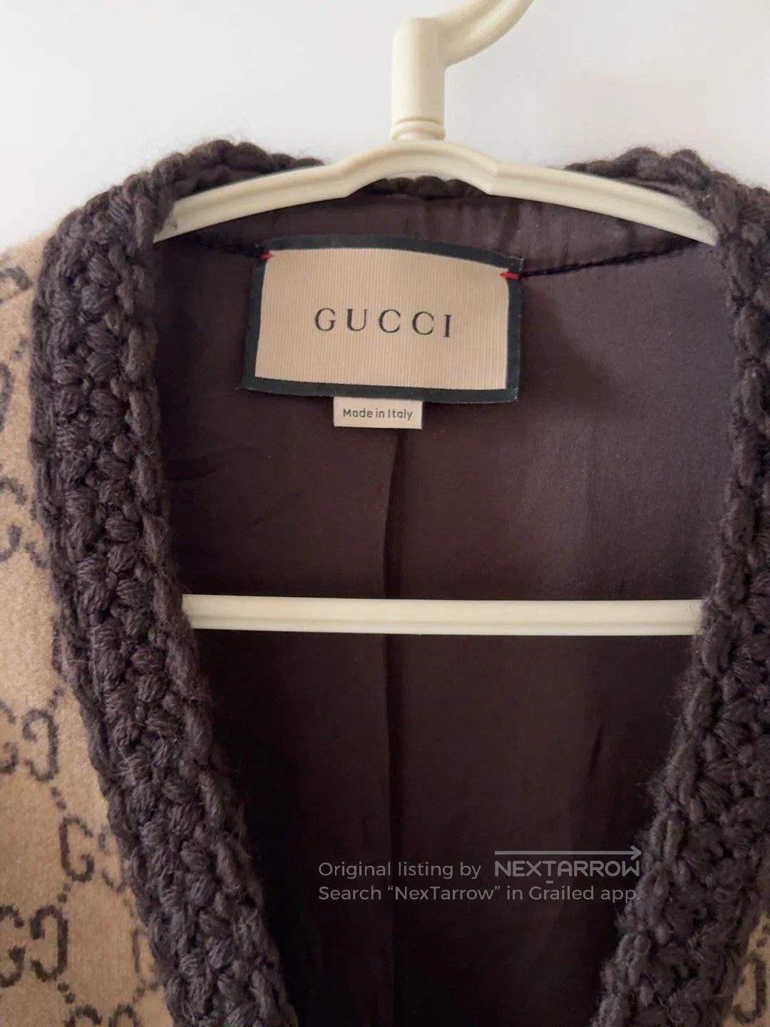 Gucci Gucci Wool GG Knit Brown Cardigan. Size XS / US 0-2 / IT 36-38 - 4 Thumbnail