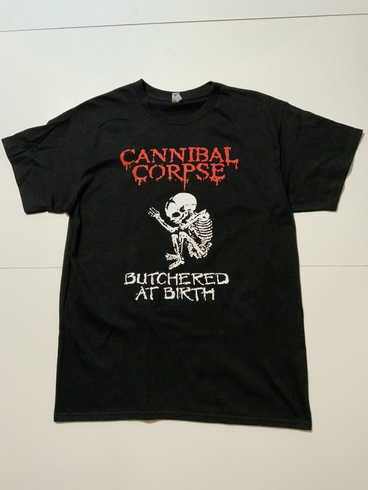 Band Tees Cannibal Corpse Butchered At Birth Metal Skeleton T-Shirt Size US L / EU 52-54 / 3 - 1 Thumbnail