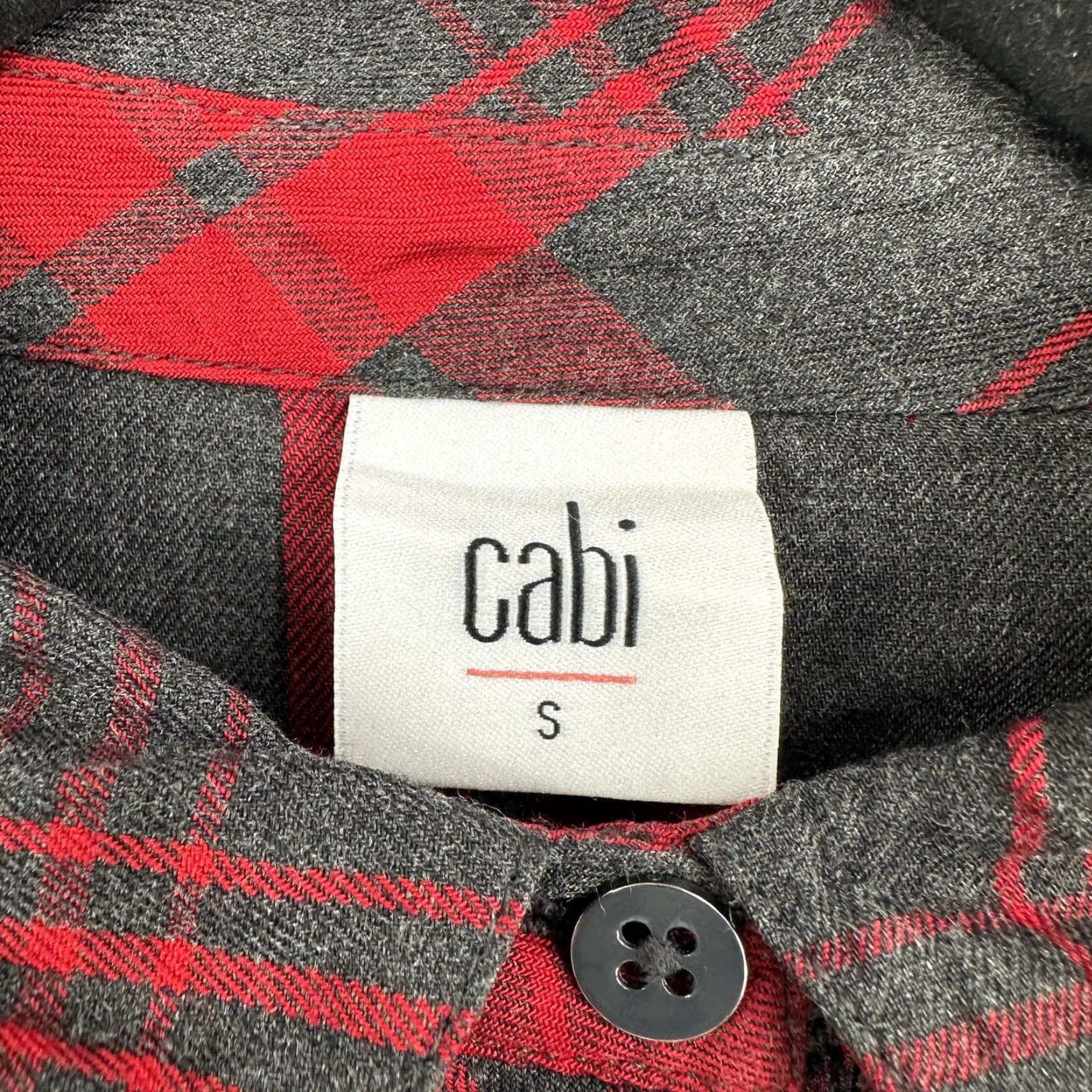 Vintage Cabi Shirt Womens Small Red Black Plaid Button Up Rayon Long Sleeve 3587 Blouse Top Size S / US 4 / IT 40 - 4 Thumbnail