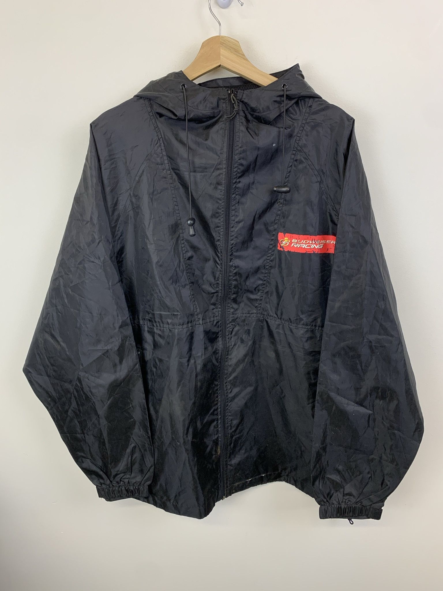 NASCAR × Vintage Vintage 1990s Budweiser Racing Light Windbreaker Jacket Size XL Size US XL / EU 56 / 4 - 1 Thumbnail