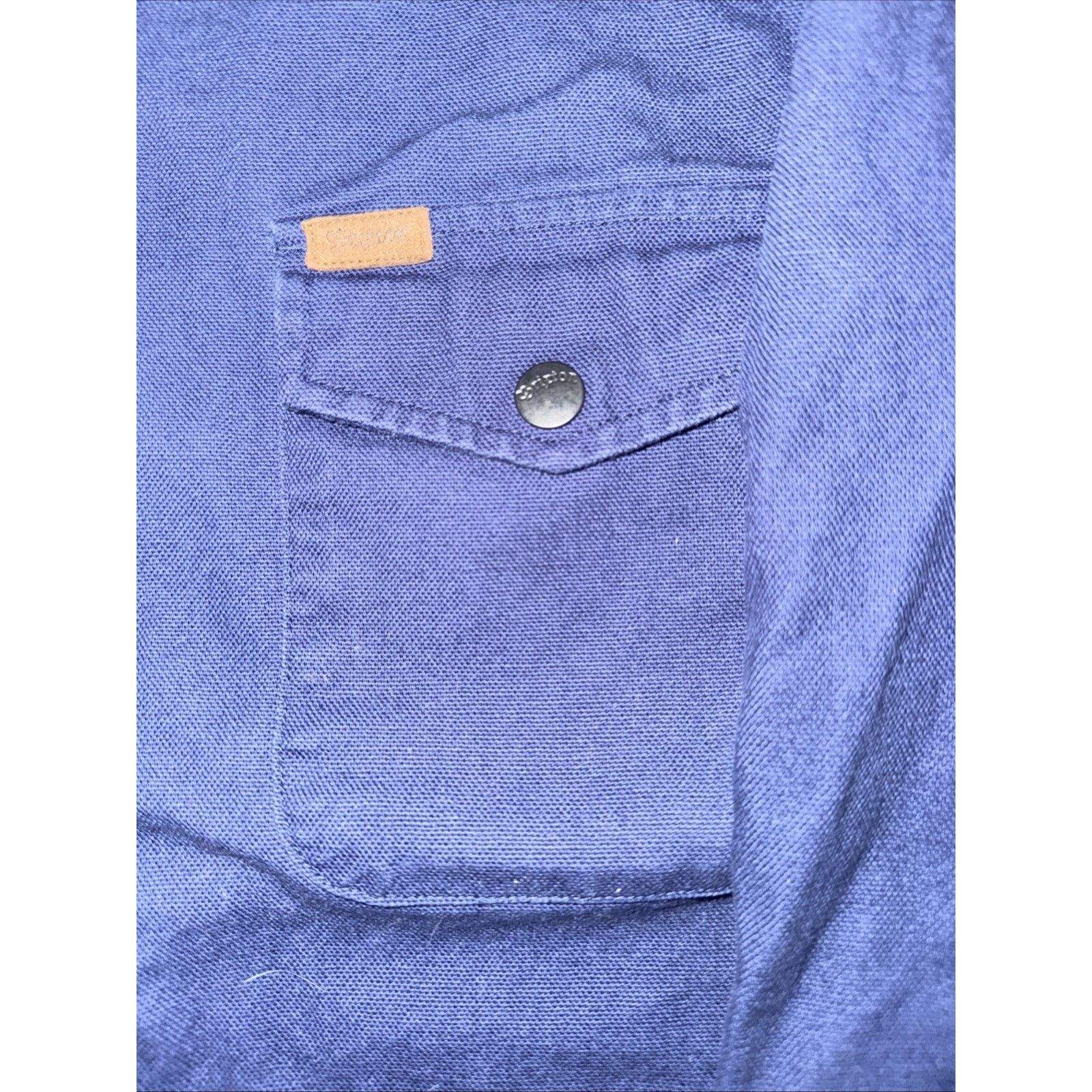 Brixton × Vintage Brixton Workwear Utility Chore Shirt Blue Canvas Button Up M Size US M / EU 48-50 / 2 - 2 Thumbnail