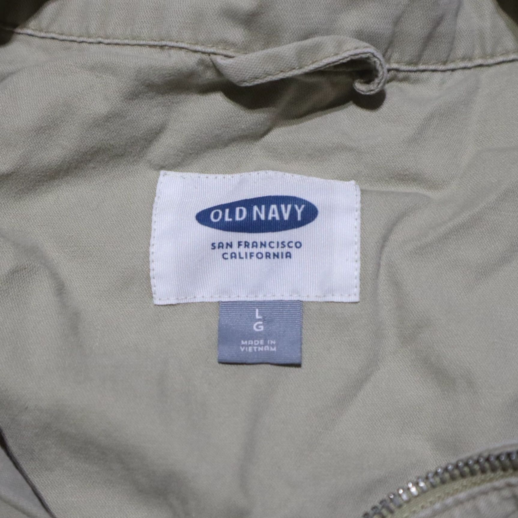 Old Navy VINTAGE Old Navy Women's Jacket Long Sleeve Full Zip Pockets Beige 2010s Size Large Size L / US 10 / IT 46 - 4 Thumbnail