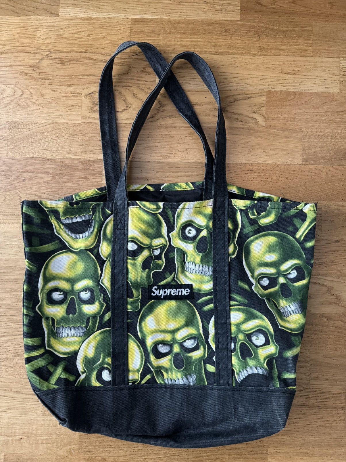 Supreme スカル柄 トートバッグ シュプリーム SUPREME トートバッグ Skull Pile Denim Tote