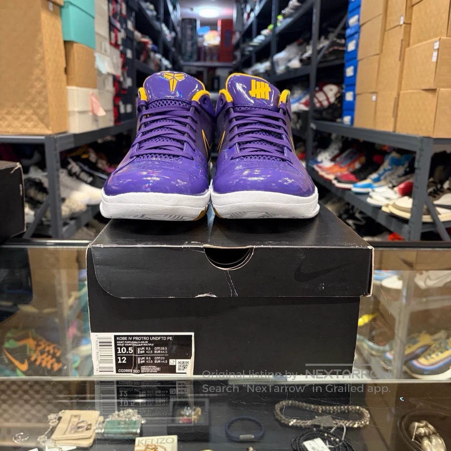 Nike UNDEFEATED x Nike Zoom Kobe 4 Protro Lakers. Size US 11 / EU 44 - 2 Thumbnail
