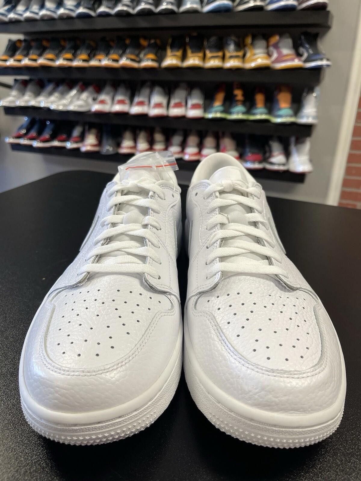 Jordan Brand Size 12 - Nike Air Jordan 1 Low Golf Triple White 2022 Men Size US 12 / EU 45 - 2 Thumbnail